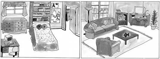 Schlaf- und Wohnzimmer